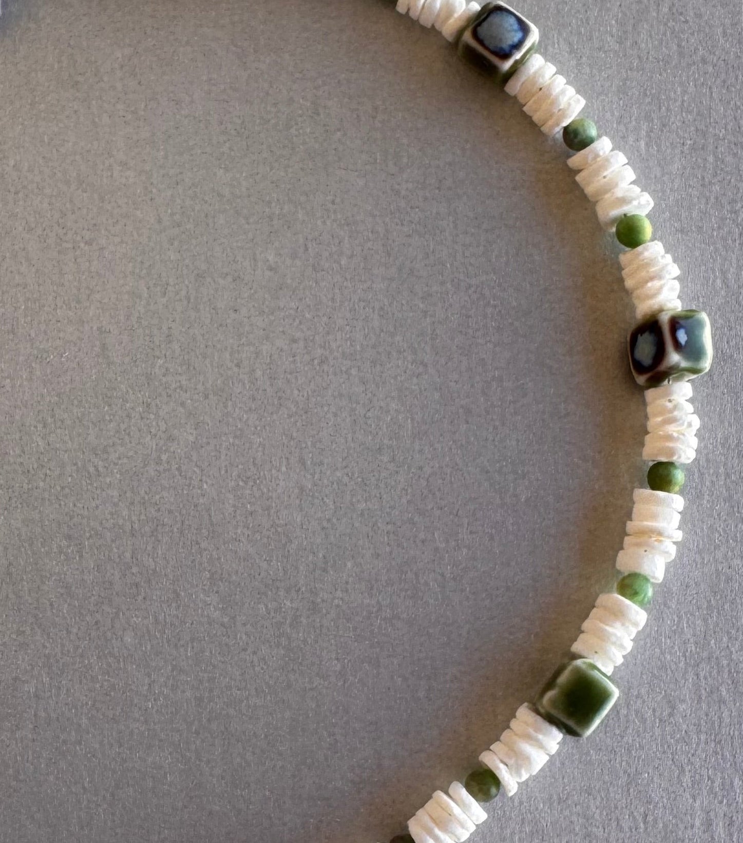 green tide shell necklace
