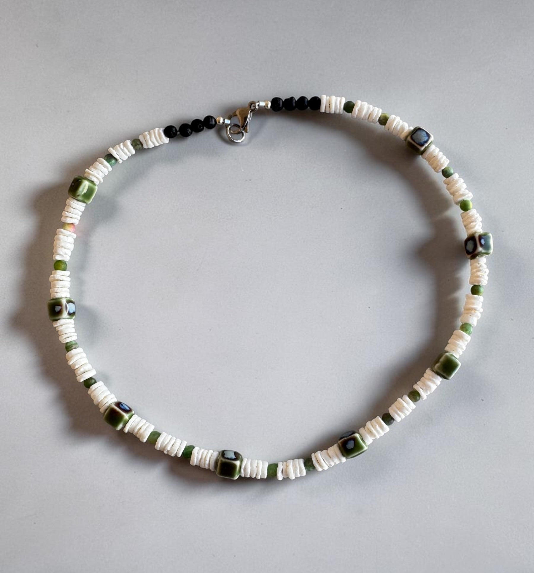 green tide shell necklace