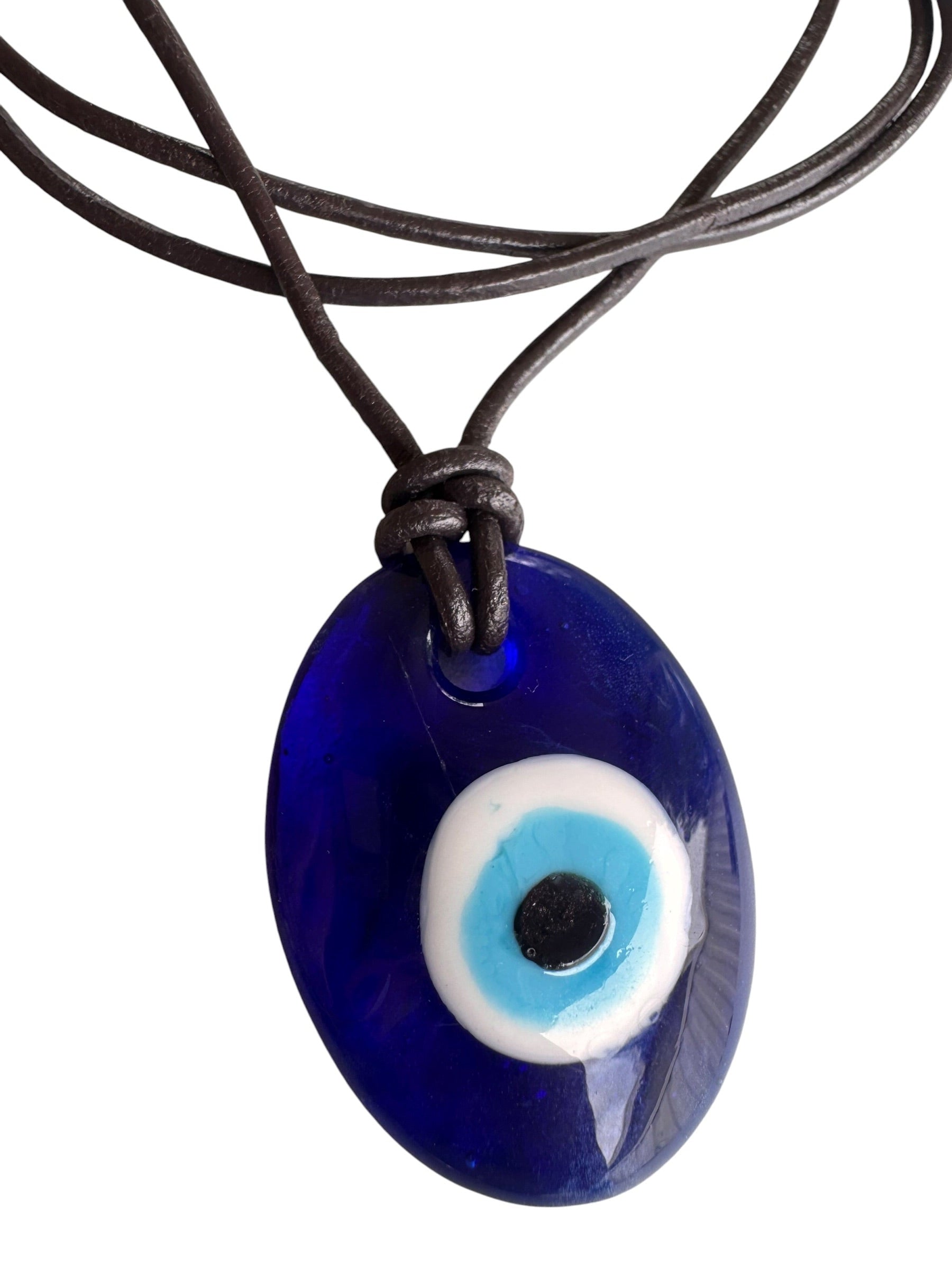 evil-eye earthbound bound leather cord necklace