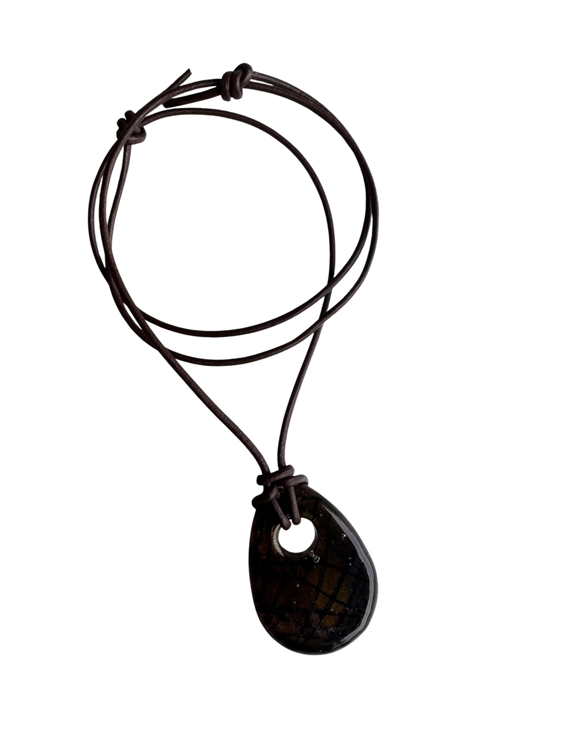 soil earthbound leather cord necklace