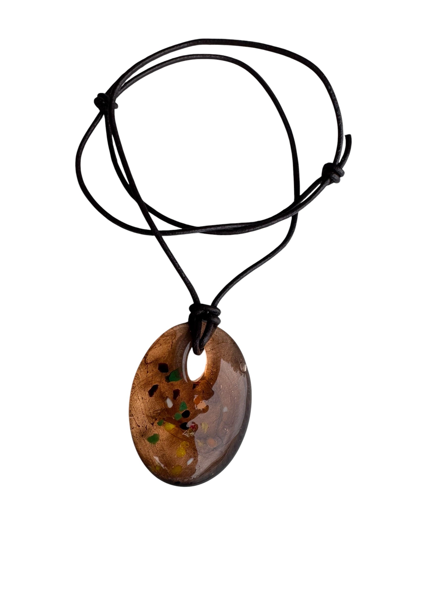 forest earthbound leather cord necklace