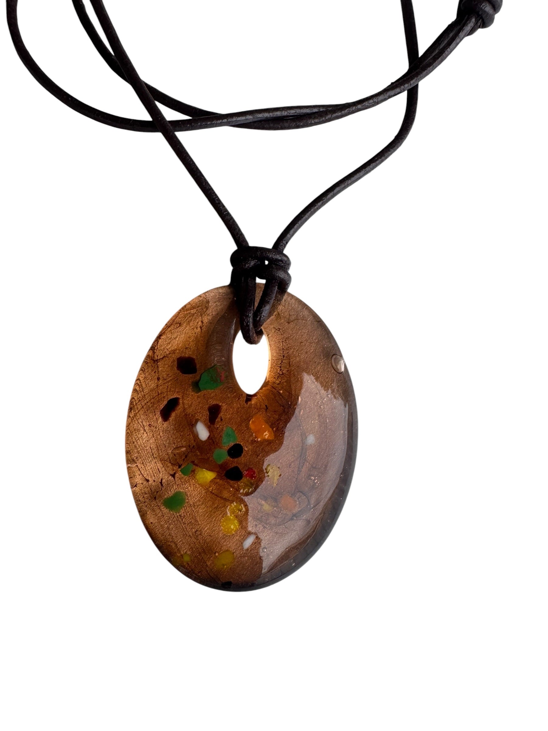 forest earthbound leather cord necklace